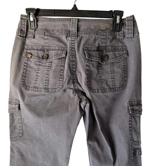 Christopher Blue Pants Y2k 4 Gray Cargo Straight Pockets Casual Utility Grunge - Picture 1 of 10